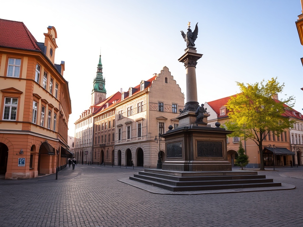 Widok na Pałac Ostrowskich w Tomaszowie Mazowieckim, znany jako "zamek".