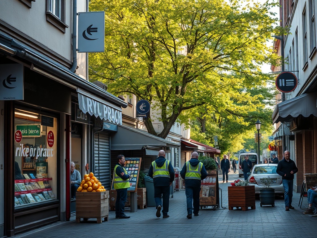 Panorama Tomaszowa Mazowieckiego z widocznymi budynkami przemysłowymi i mieszkalnymi.